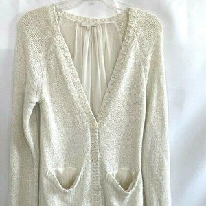 Maille Clu Womens Cardigan Sweater Ivory XS